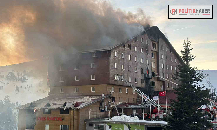 Kartalkaya'da feci otel yangını!