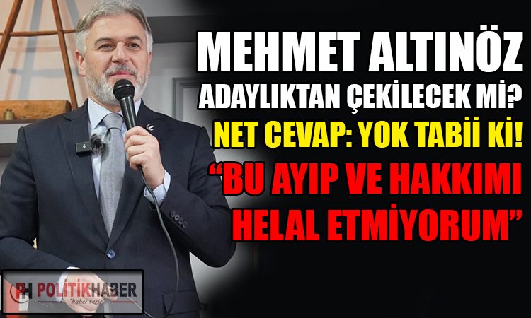 Mehmet Altınöz: Allah'a havale ediyorum!