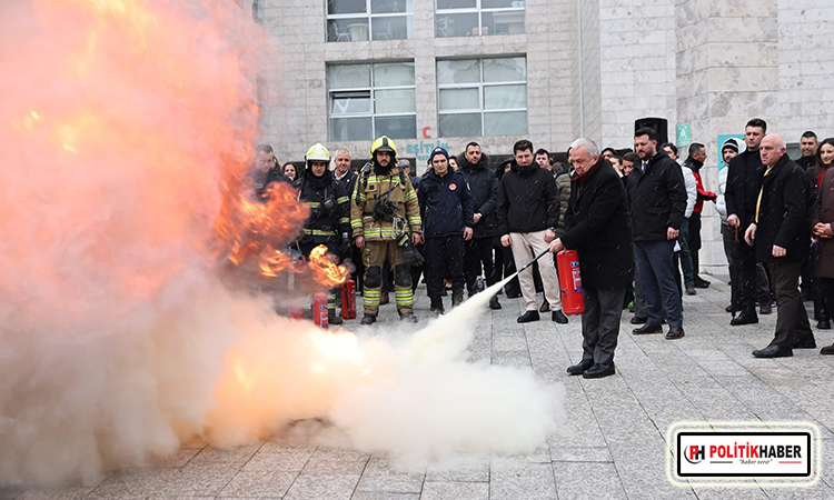 Nilüfer Belediyesi'nden yangın tatbikatı!