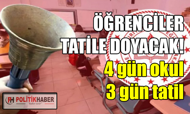 Öğrenciler haftada üç gün tatil yapacak!