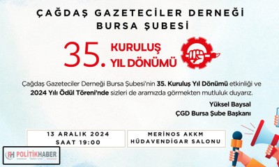 ÇGD Bursa’da yılın ödülleri açıklandı!