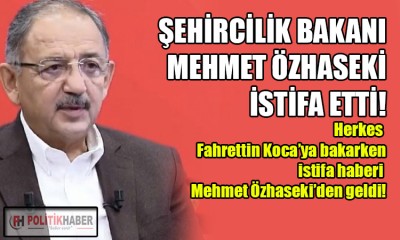 Mehmet Özhaseki istifa etti!