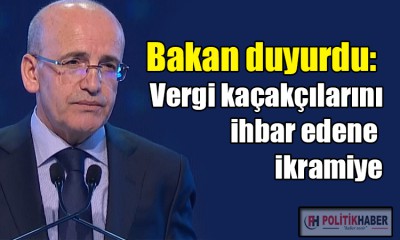 Vergi kaçakçılarını ihbar edene ikramiye!