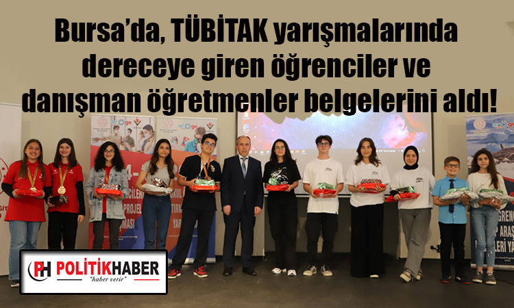 TÜBİTAK'ta dereceye girenlere belge töreni düzenlendi!